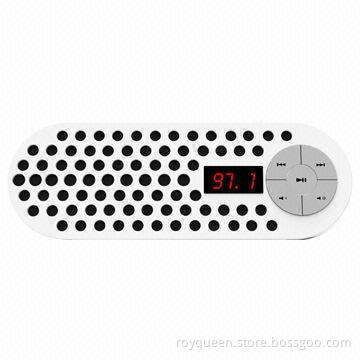 Portable speakers, supports USB flash and microSD card music playing, aux-in and FM radio